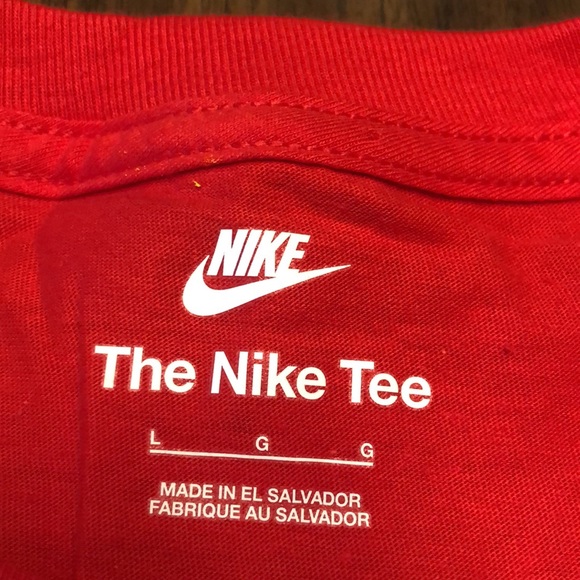 NIKE SQUIGGLES UNIVERSITY RED LONG SLEEVE TEE LARGE - Picture 11 of 11
